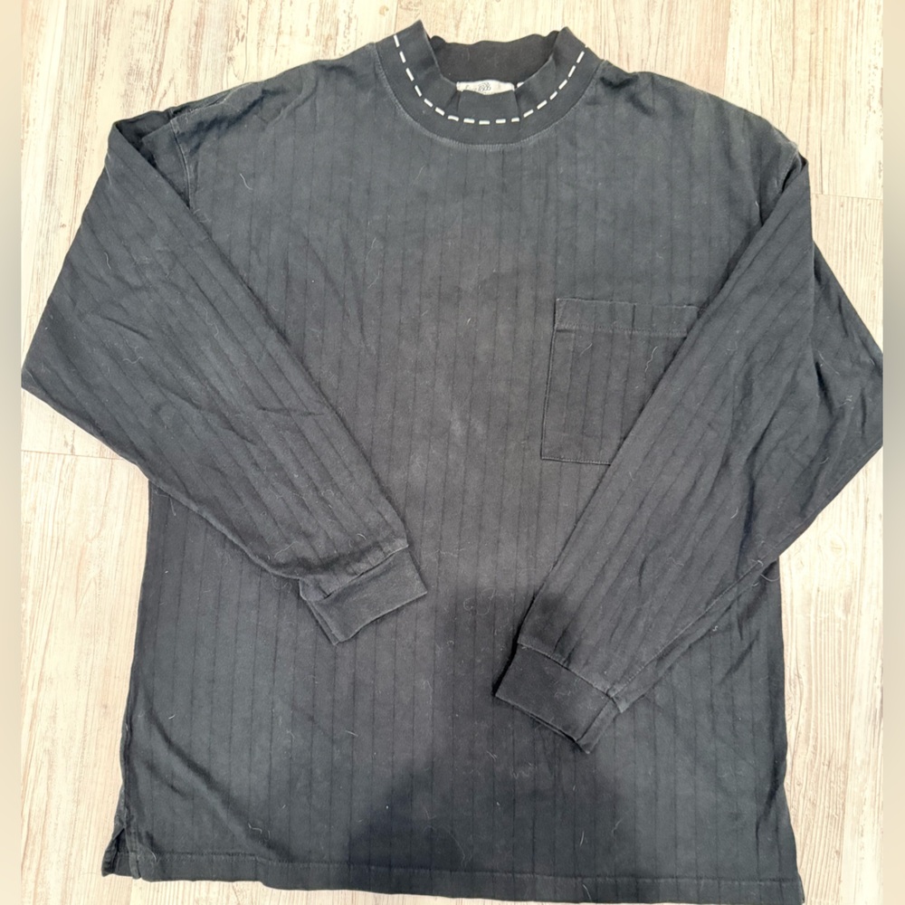 Classic Vintage Black Long Sleeve Men's Shirt